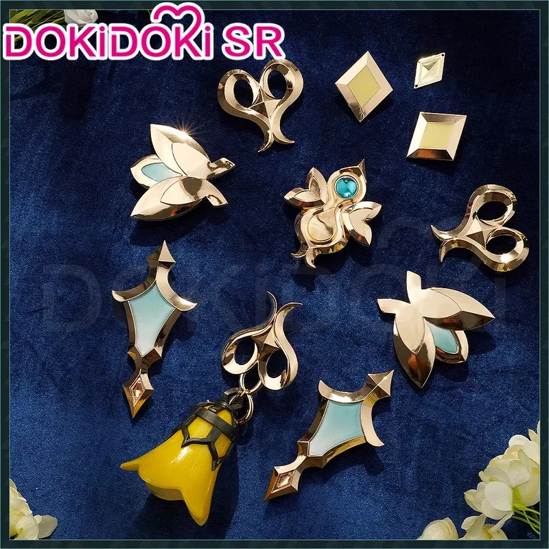 LQIN STOCK اليراع تأثيري حلي لعبة هونكاي: ستار السكك الحديدية DokiDoki-SR HSR أنثى لطيف زي المخرج اليراع شعر مستعار تأثيري Hallowe