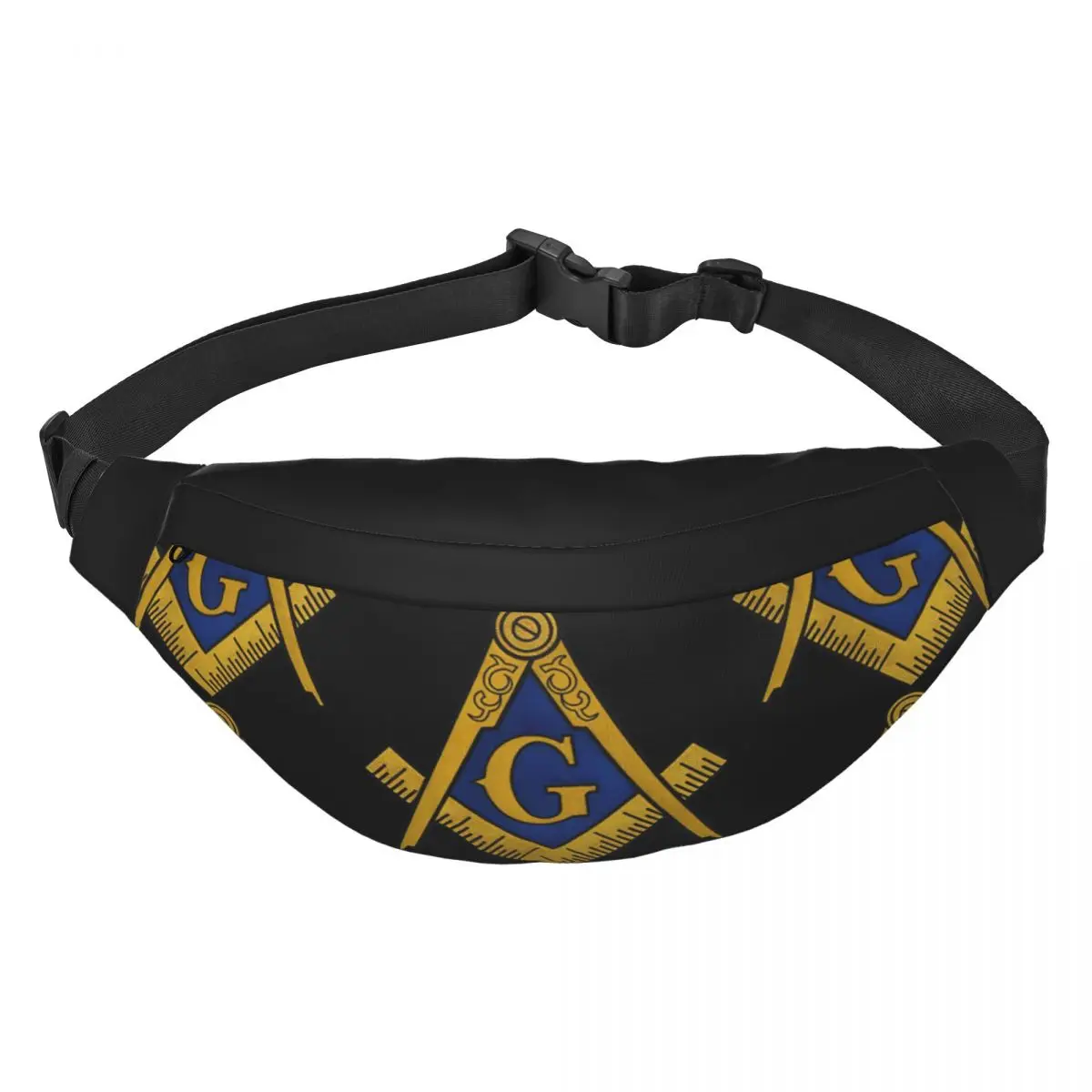 Freemasonry logo Unisex Waist Bag Multifunction Sling Crossbody Bags Chest Bags Short Trip Waist Pack