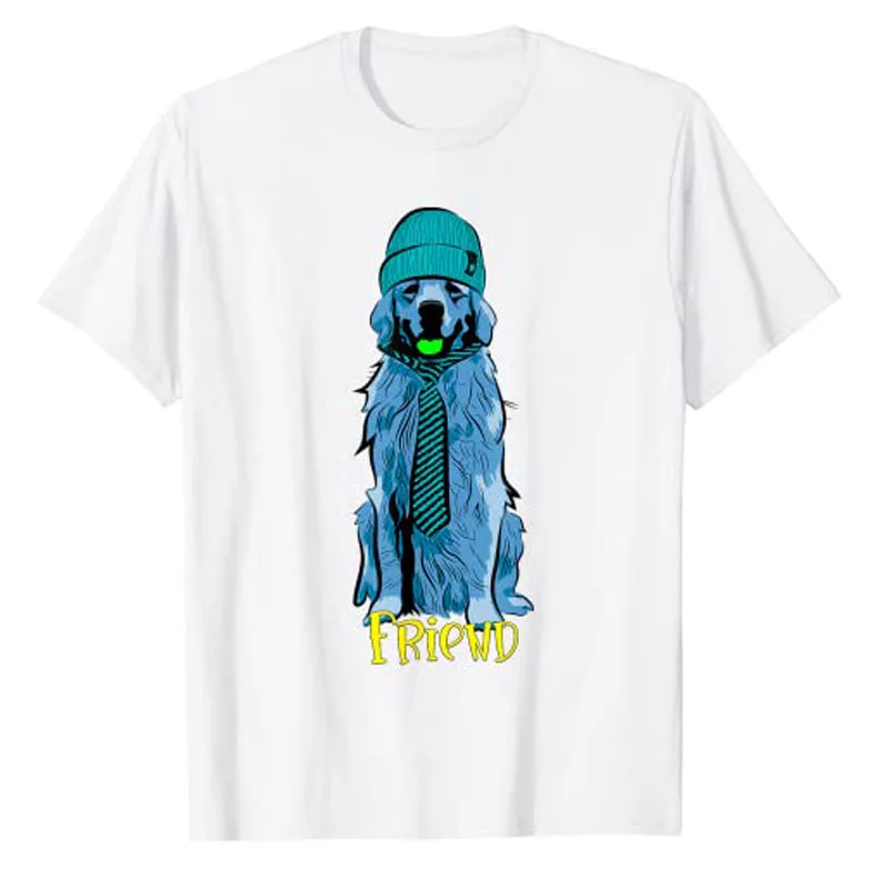 Funny Multi-colored Dog Is A Kind, Faithful Friend of Man T-Shirt Cute Dog-Lover Graphic Tee Tops Husband Gifts Dog-Dad Clothes
