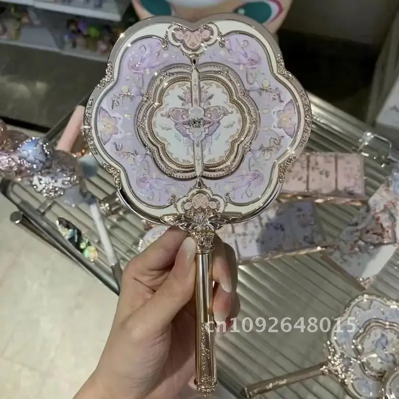 Mermaid Knows Butterfly Cloud Collar Collection Cosmetic Mirror Exquisite Hand Mirror Tools Holding Makeup Relief Flower Mirror