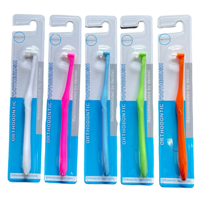 1Pc Orthodontic Toothbrush Interdental Tooth Brush Small Head Soft Hair Correction Teeth Dental Floss Tooth Care Toothbrush