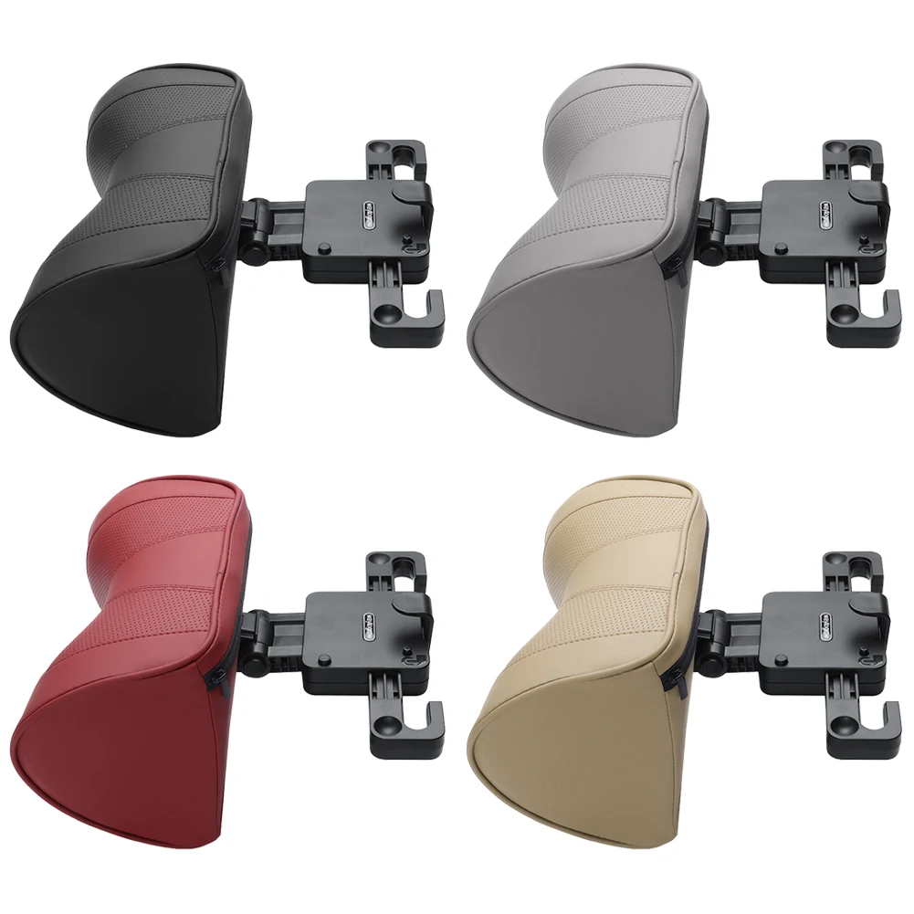 Multi-Functional Car Headrest Pillow Support Cervical Vertebrae and Head Adjustable Heights with Holder Car Accessories