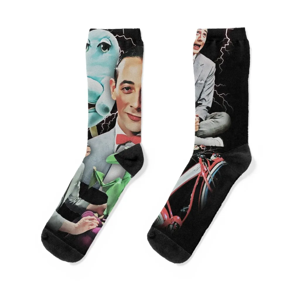 

Peewee Herman Collage Socks gift New year's warm winter Run Men's Socks Women's