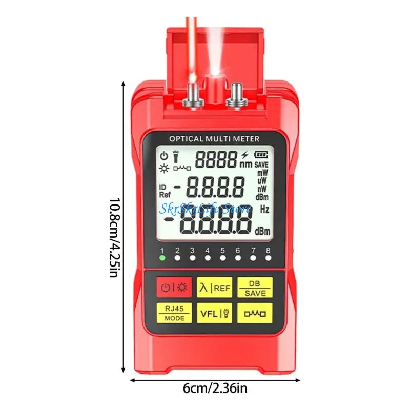 E65E 15/30/50/100 Mw Fiber Optically Power Meter RJ45 Tester Wire Tracking