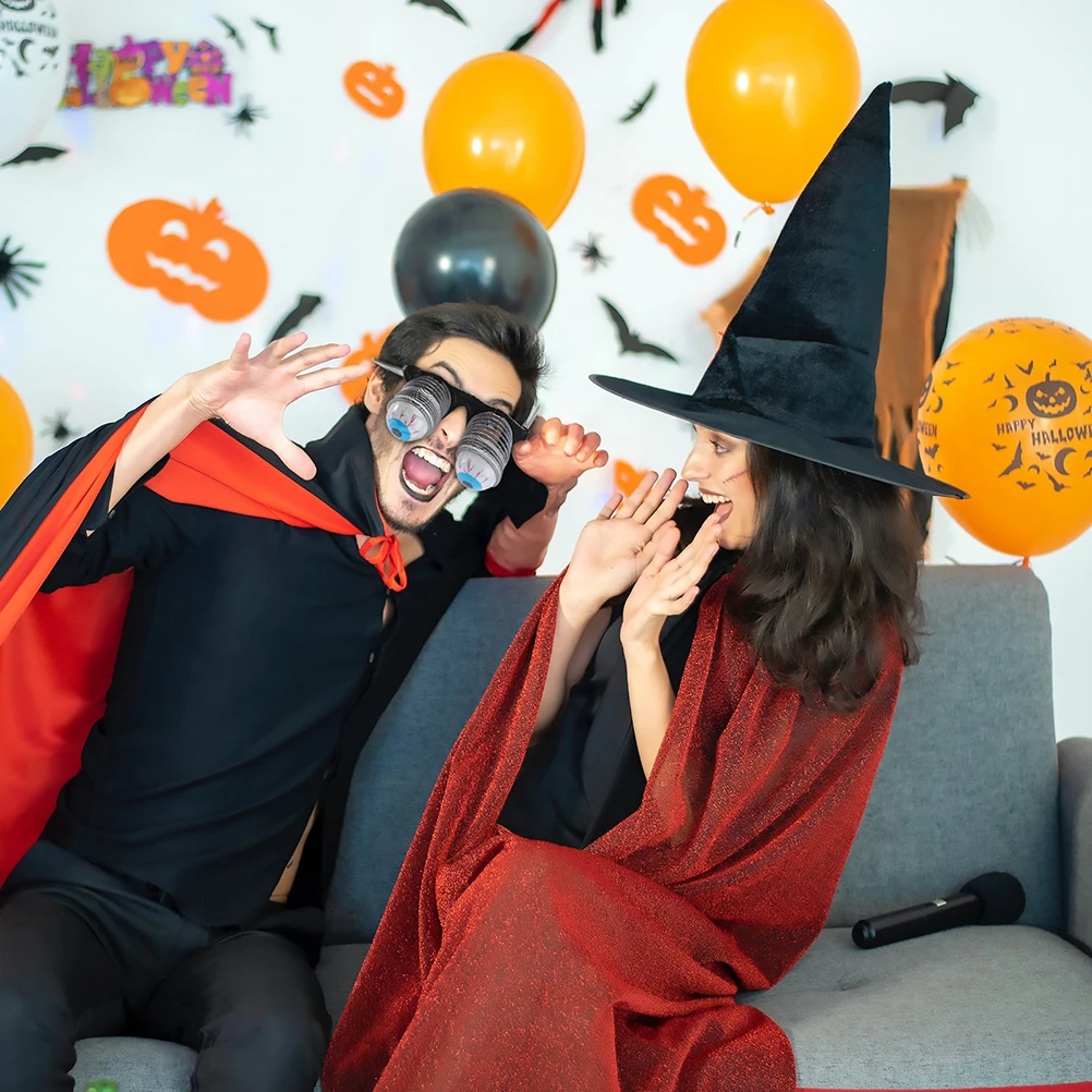 

Funny Glasses Novelty Horror Eyeball Halloween Decorations Masquerade Party Supplies Plastic Frames Scary Costume Accessories