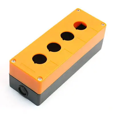 25mm Dia Button Hole Orange Plastic 4 Switch Type Control Station Shell