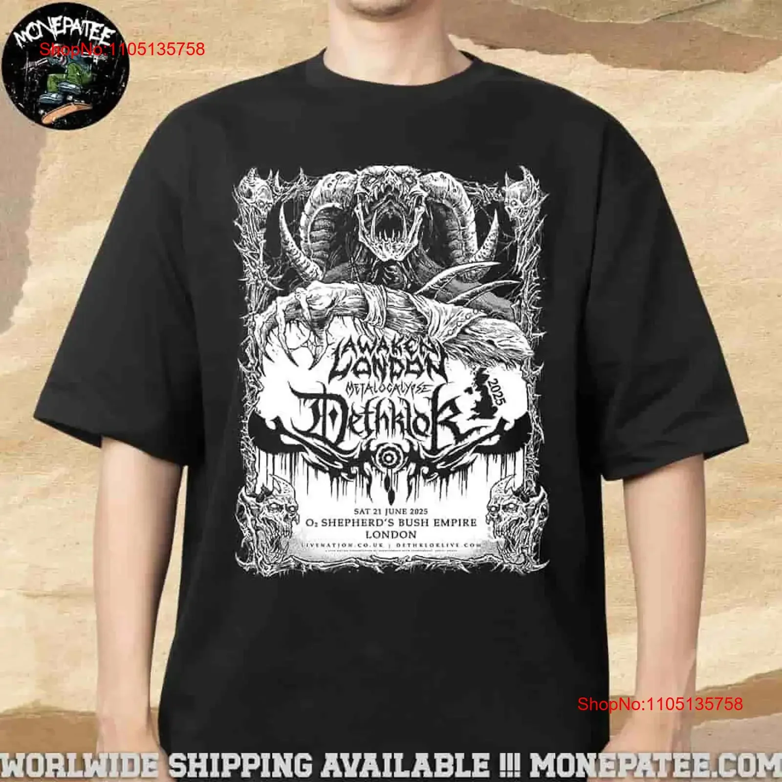 Metalocalypse Dethklok Concert T Shirt In London On June 21 2025 At O 2 She pherd vintage Washed Comfortable Breathable