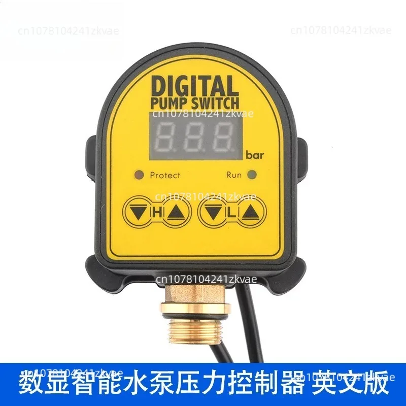 Auto Digital Pressure Controller Switch 0-10 Bar 1/2'' Interface 220V For Water Pump Hydraulic Pressure Controller ON/OFF Switch