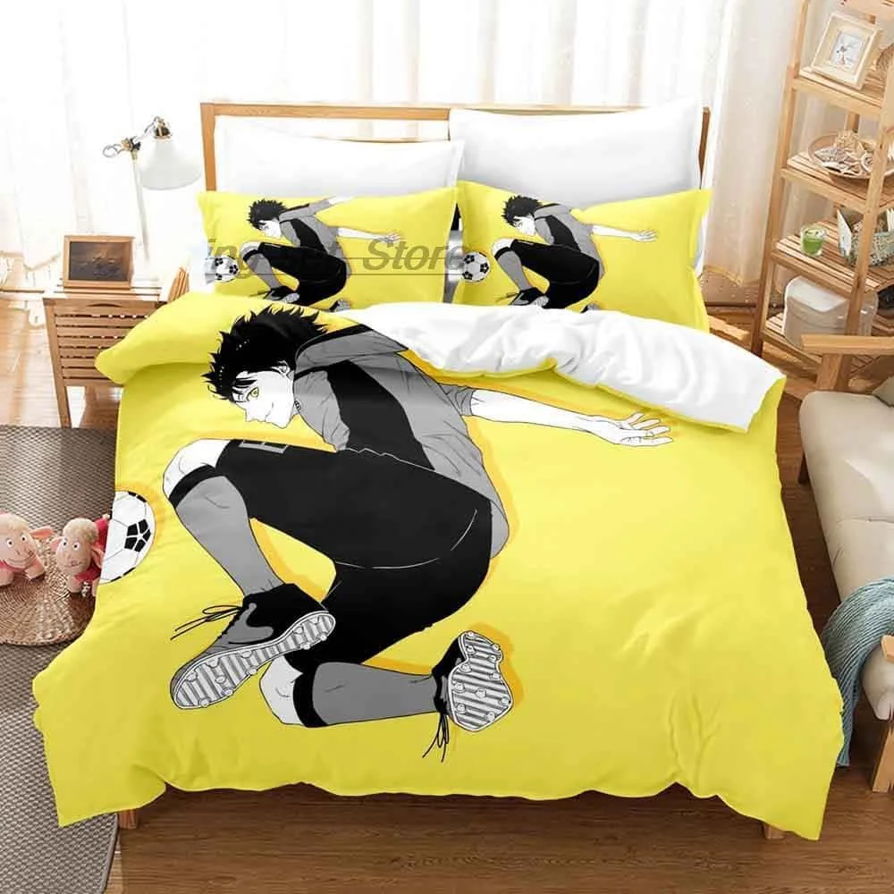 

Комплект постельного белья с 3D-принтом аниме «Синяя Блокировка», постельный комплект для односпальной и двуспальной кровати, комплект с пододеяльником для взрослых и детей