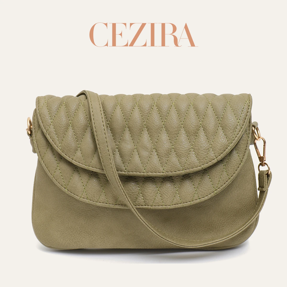 CR Lightweight Multi‑layer PU Vegan Leather Flap Crossbody Shoulder Bag Soft Hidden Pocket Handbag For Women Casual Travel Daily