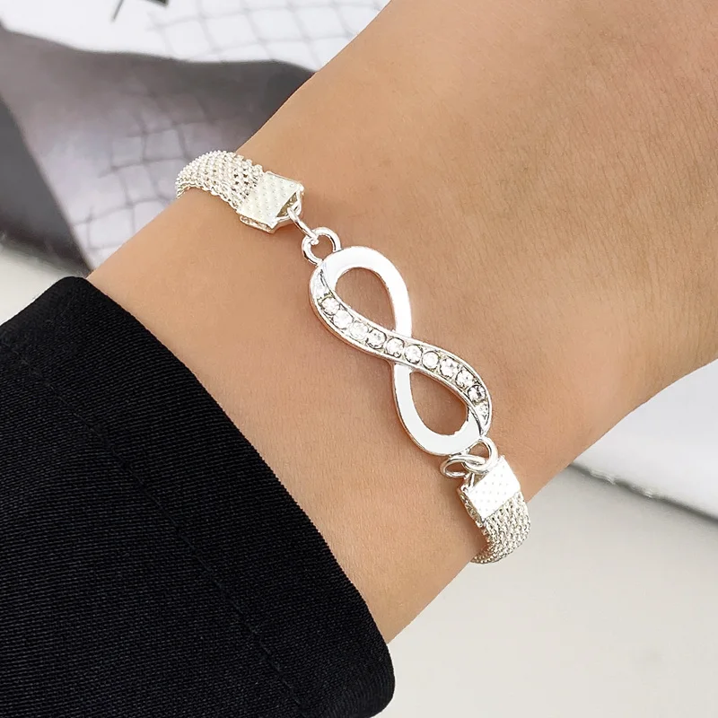 IFKM Rhinestone Infinity Bracelet Men's Women's Jewelry Pulsera Diamante Bracelete de diamantes para mulher bracelets 2023