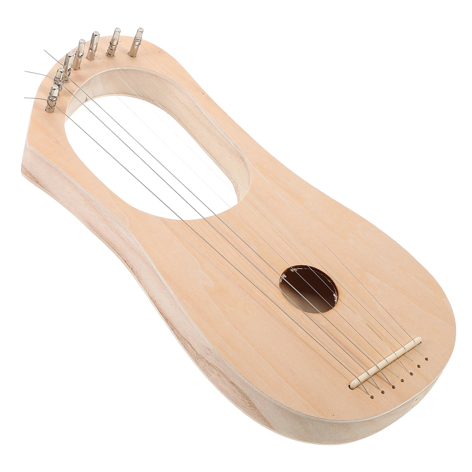 

Diy Wooden Lyre Harp Kit 7 Strings Unfinished Basswood Build Your Own Musical Instrument For Beginners Handmade Craft Art