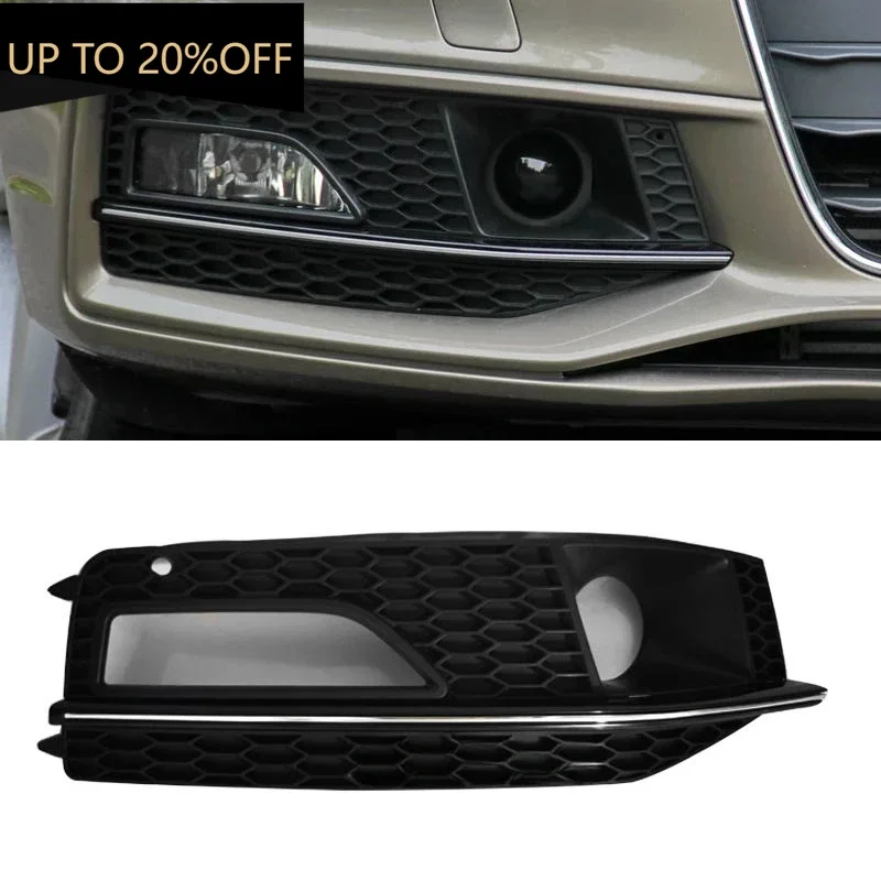 Right Fog Lamp Grille for Audi A4 S4 S-line Sline 2013-2016 Front Bumper Fog Light Grille Grill Cover With ACC Hole 8K0807682N