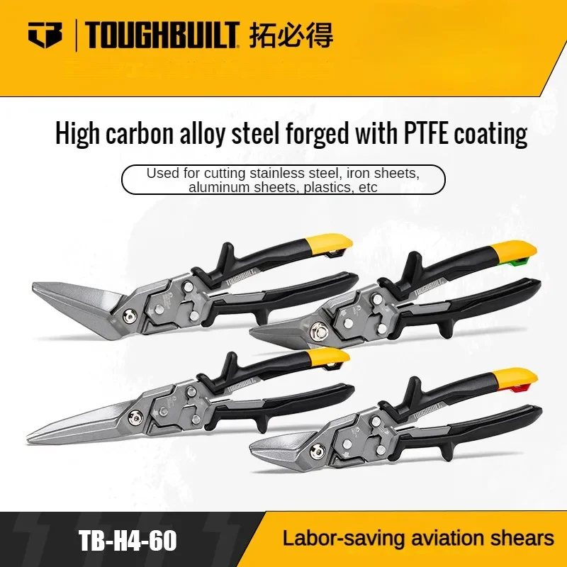 Toughbuilt Tb-h460-sl Sol Tb-h4-60-r l Corte Aviation Snips Direita Esquerda Reta Longa Reta Offconjunto Ferramentas Manuais Longas