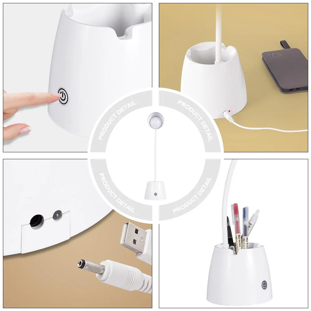 

LED Desk Lamp Eye Caring Rechargeable Fold White Light Office Reading Bedside Degree Rotatable Adjustable Warm