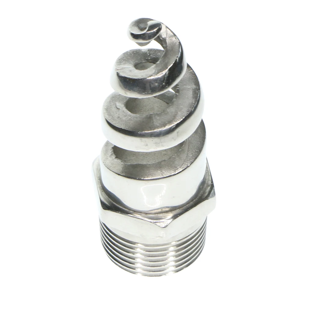Spiral Spray Nozzle Stainless Steel Fountain Nozzle for Dust Removal Wastewater Disposal Pipe System