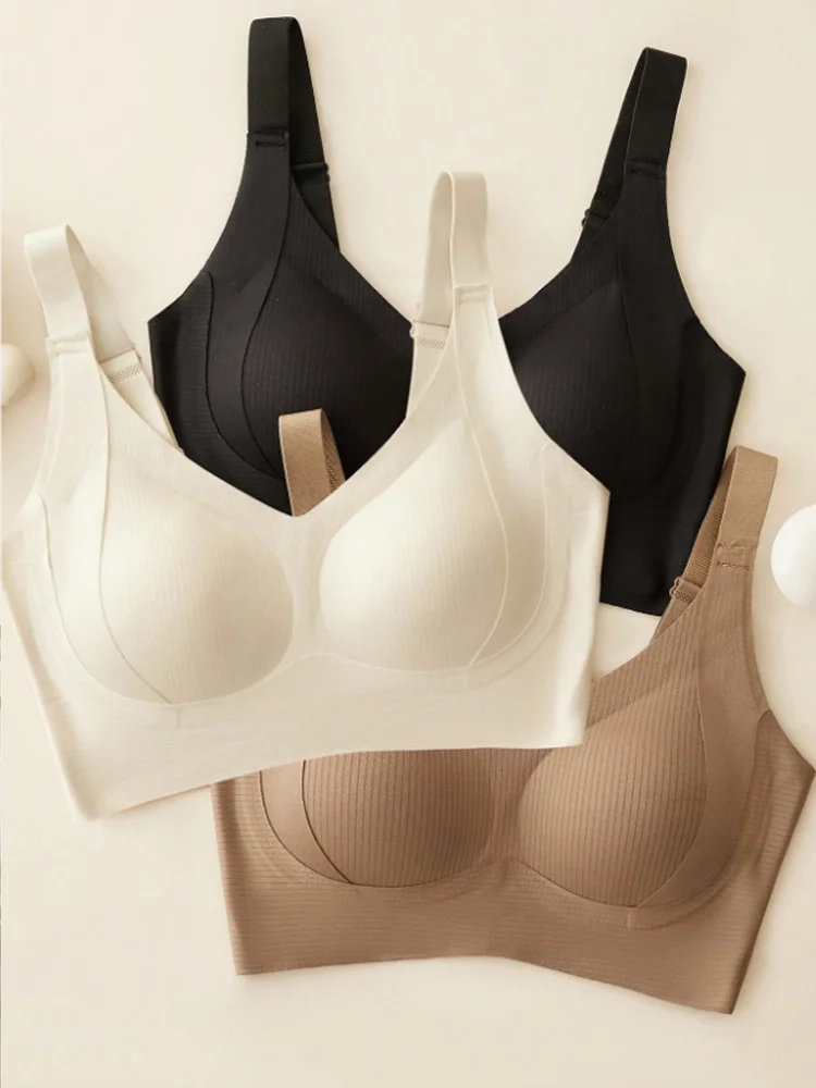 

Women's Seamless Bra Push Up Bras with Big Size Underwear Wireless Bralette Adjustable Breathable Brassiere Lingeries Sexy Bra