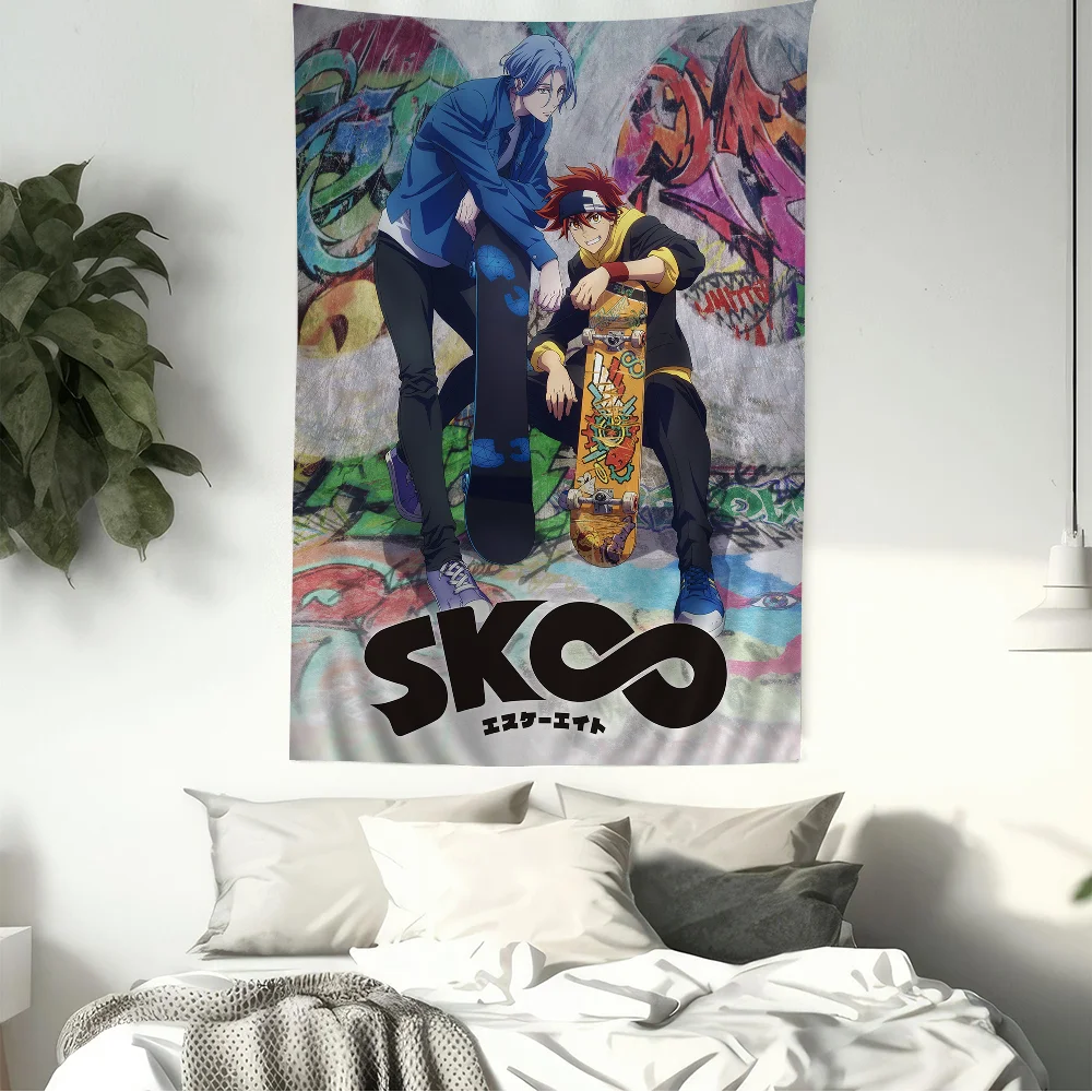 Japanese Teenager Cartoon SK8 the Infinity Skateboard Hanging Bohemian Tapestry Bohemian Wall Tapestries Mandala Wall Hanging