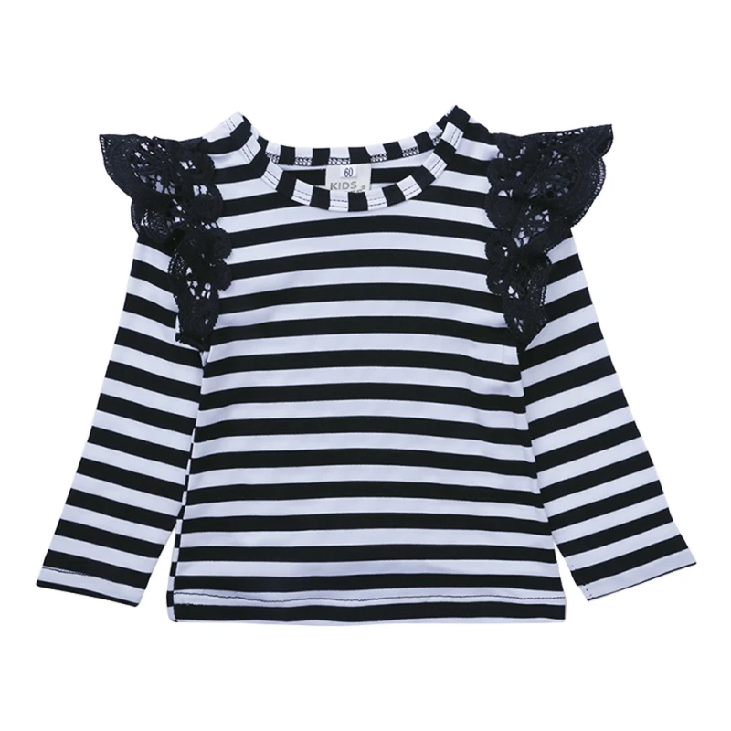 Autumn Baby Girls Long Sleeve Pullover Tops Fashion Breathable Casual T-shirts