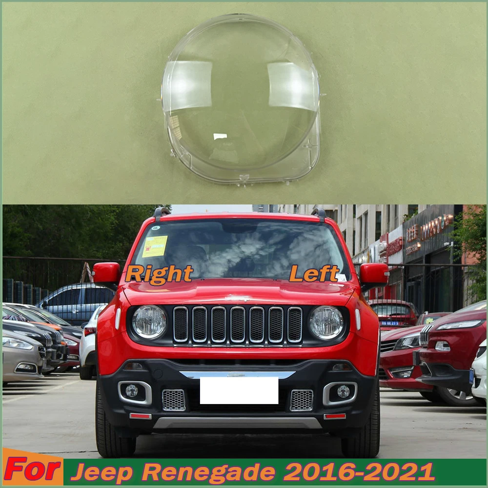 

For Jeep Renegade 2016 2017 2018 2019 2020 2021 Car Accessories Headlight Cover Shade Lampshade Lens Headlamp Shell Plexiglass