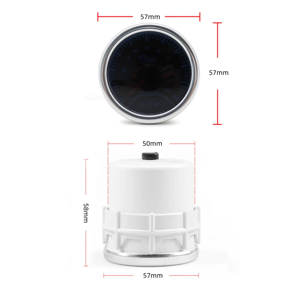 52mm Car Water Temperature Gauge 40~140 ℃ With 1/8NPT Water Temp Sensor Water Temp Joint Pipe Sensor Adapter 26~40mm Car Meter