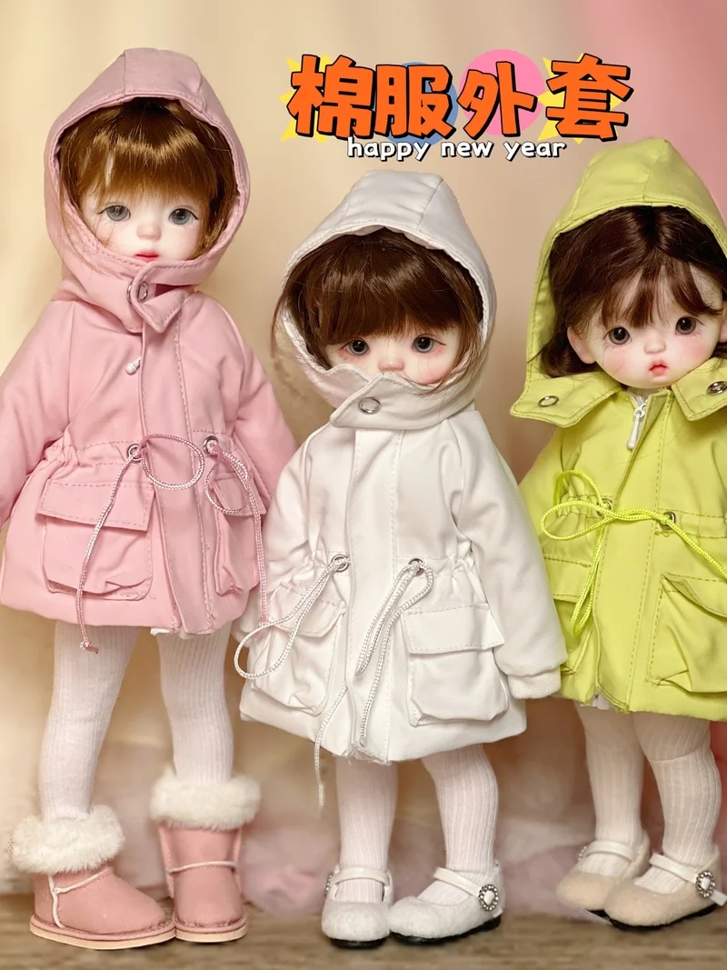 BJD 인형 다운 코트 의류 세트 교체, 여아용 DIY 원피스 장난감, 어린이 생일 선물, 가상 놀이 BJD 인형 액세서리, 1/6