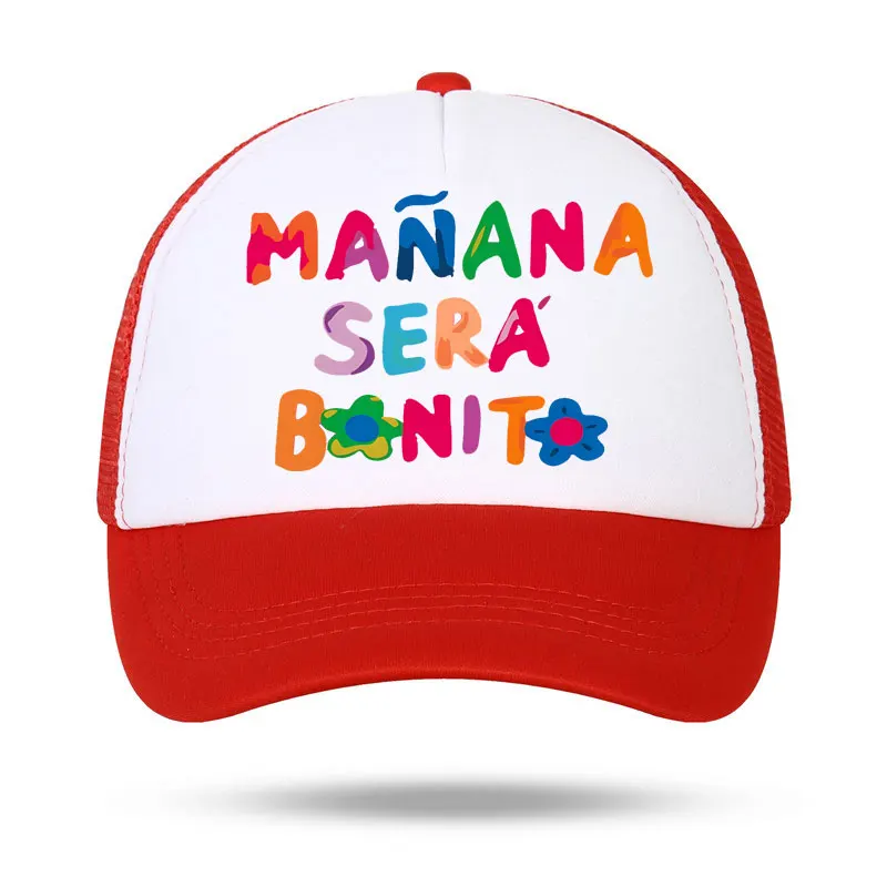 Wholesale New Print Manana Sera Bonito Mesh hat Baseball Cap Breathable Couple Hat Unisex Adjustable Visors Caps