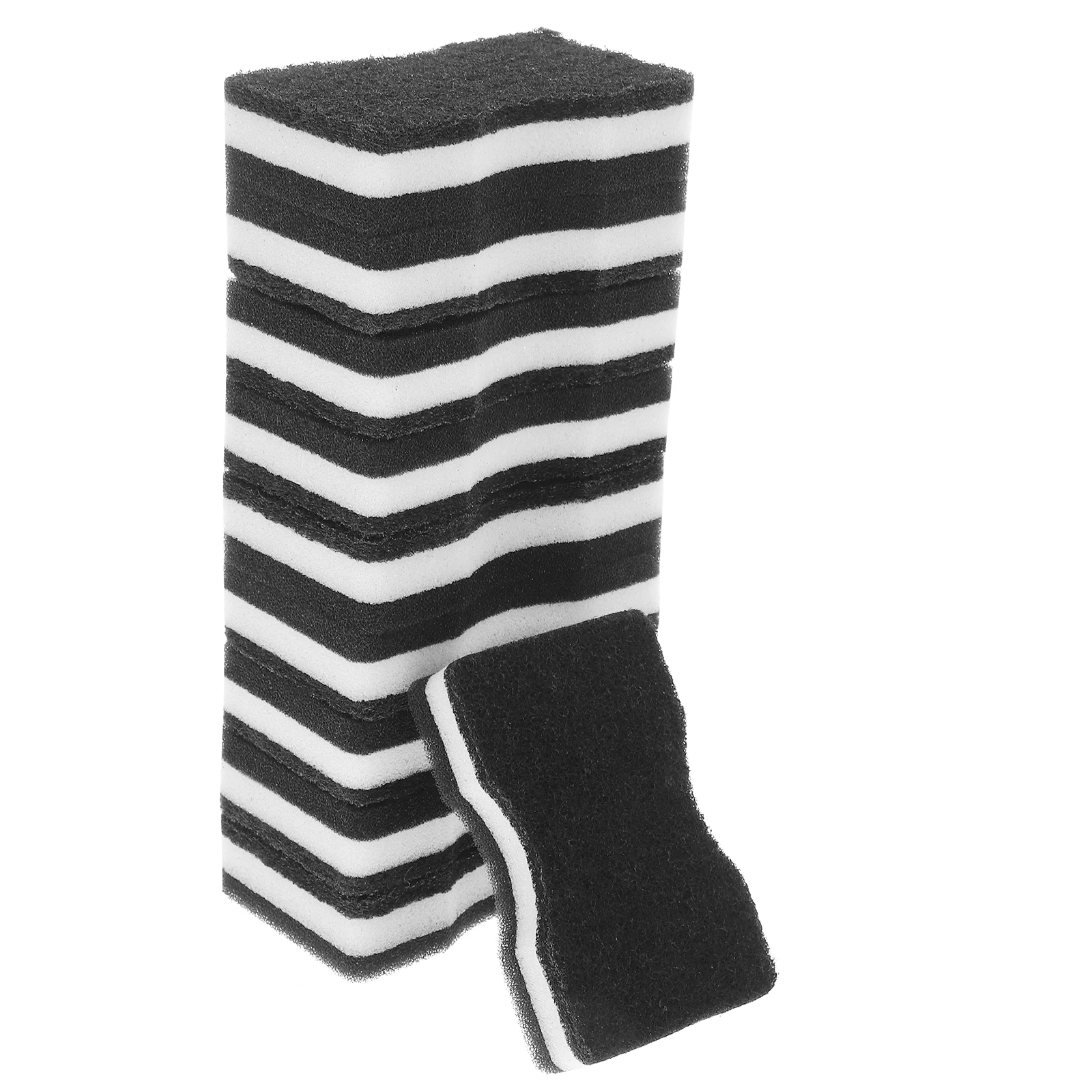 

10pcs Cleaning Cleaning Sponge Pad Slim Waist Durable Frosted Black for Kitchen Bathroom Sponge Pad Dishwashing