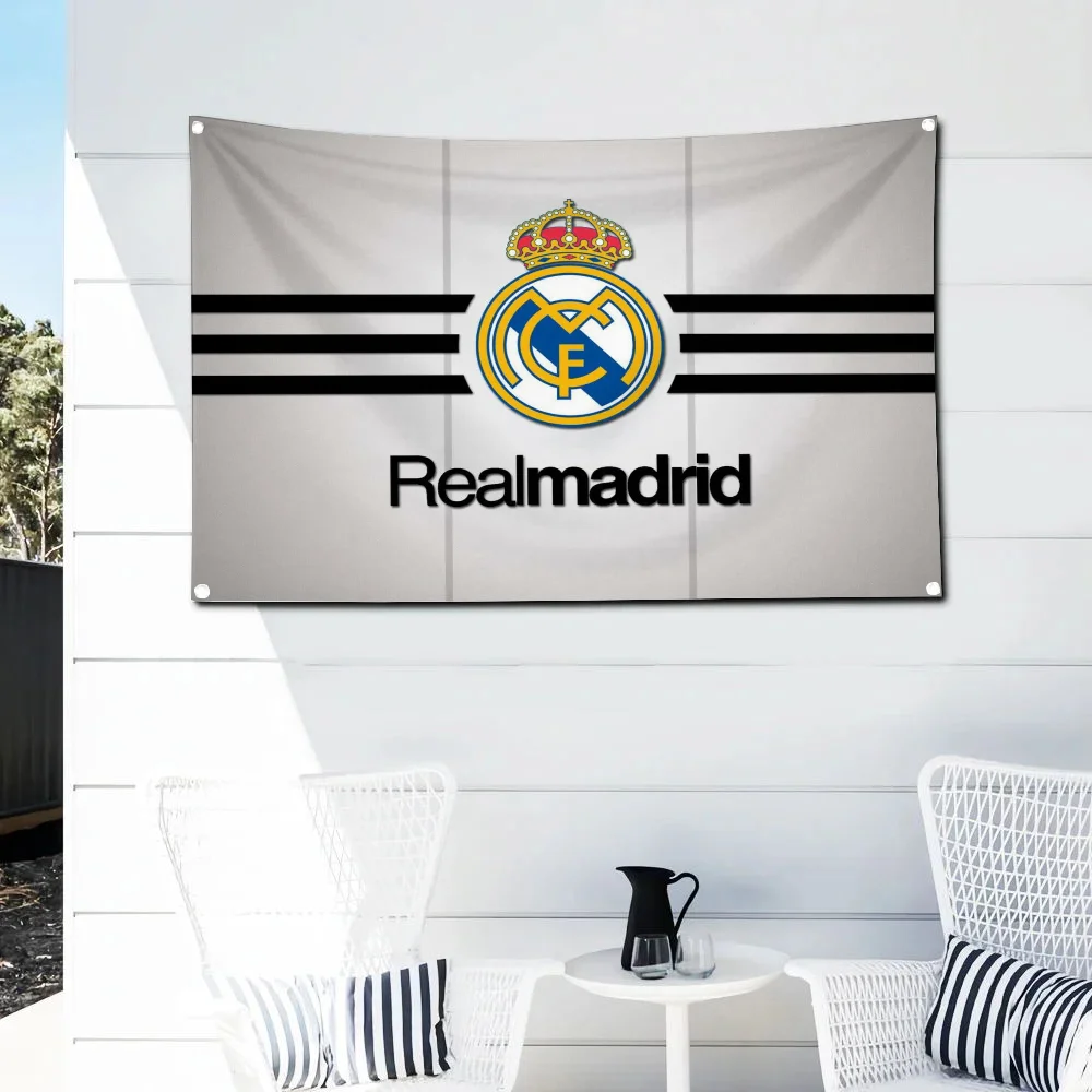 RealS MadridS Garage Flag Decorative Hanging Flags for Rooms Outdoor Decor Wall Decoration Room Accsessories Home Decor Items