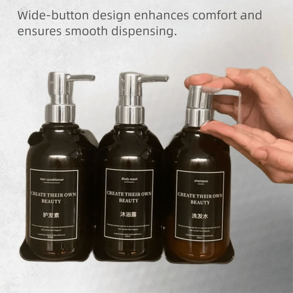 

Ручной пресс, настенный дозатор мыла с замком, многоразовая пустая бутылка с насосом и этикетками, прозрачный/коричневый контейнер для лосьона для ванны