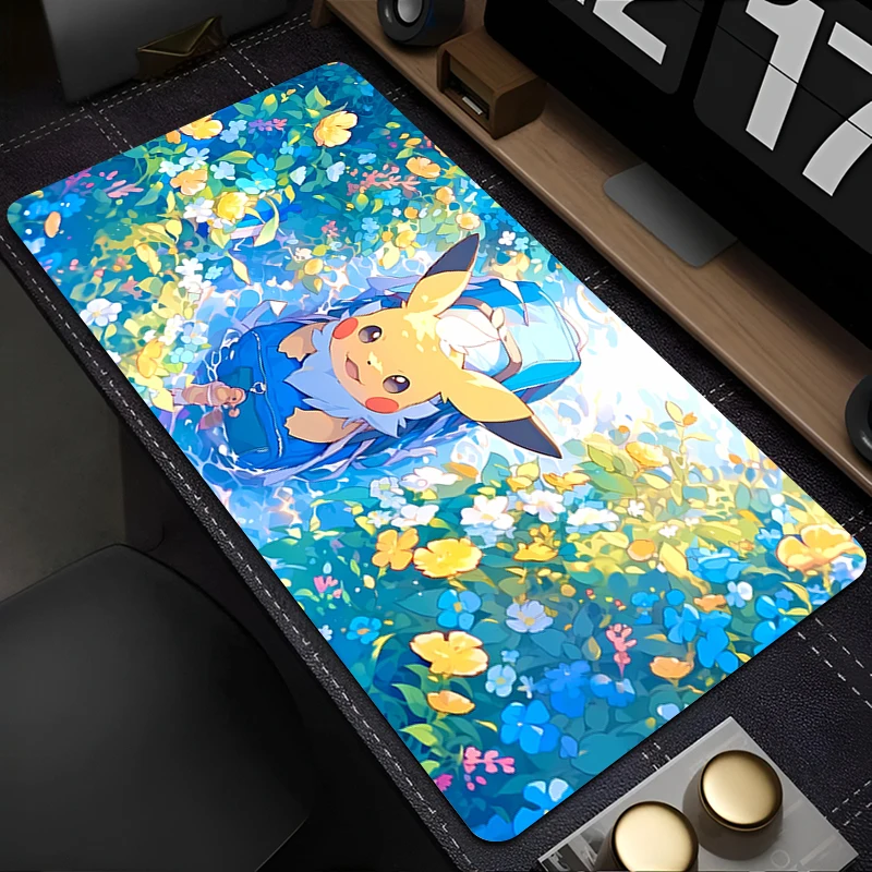 Alfombrilla para ratón Pokemon Pikachu, 90x40cm, alfombrilla para teclado de ordenador, alfombrilla grande para juegos, alfombrilla para ratón con impresión HD, alfombrilla para escritorio de jugador, mesa