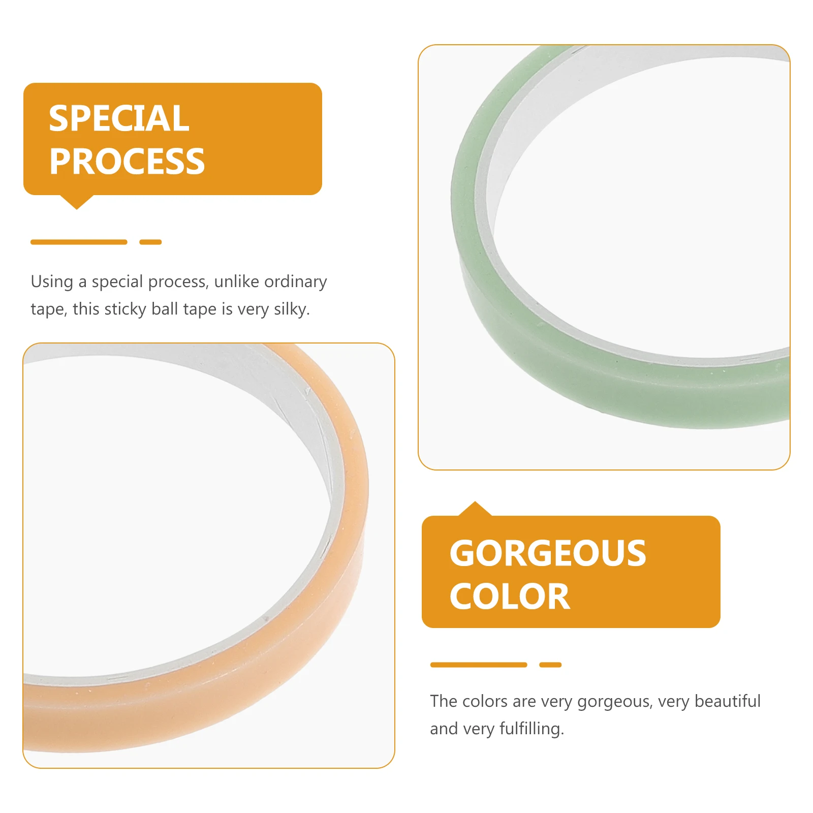 5 لفات كرات لاصقة شريط حريري متعدد الوظائف مزدوج الجانب لتخفيف التوتر للإكسسوارات المنزلية لتقوم بها بنفسك لاصق الحرفية البلاستيكية الحرفية