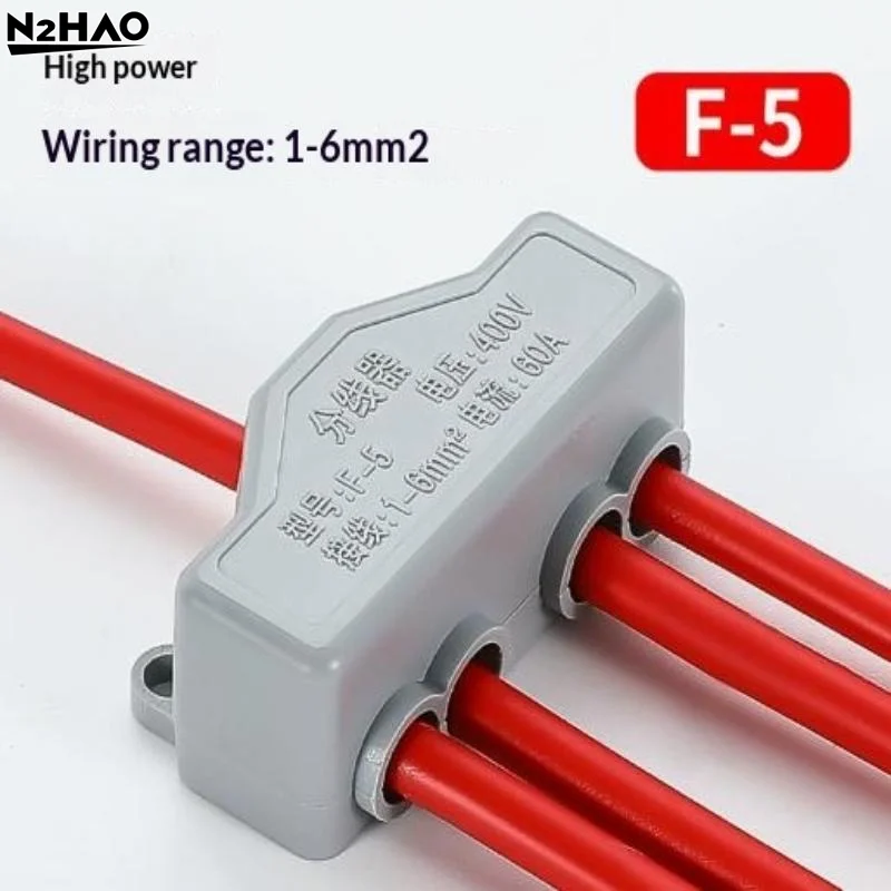 Compact Splice Electrical Connectors High Power High Power Splitter Conductor Brass Wire Connector Terminal Blocks