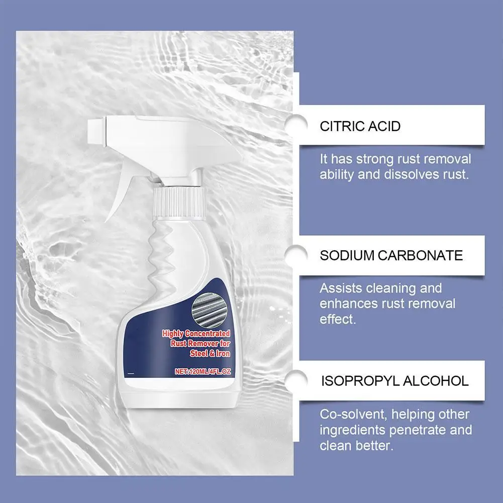 120/500ML Mehrzweck-Hochleistungs-Metallrostentferner Rostschutzspray 120ml Kraftvoller Metallrostentferner für Autos – Detail 12