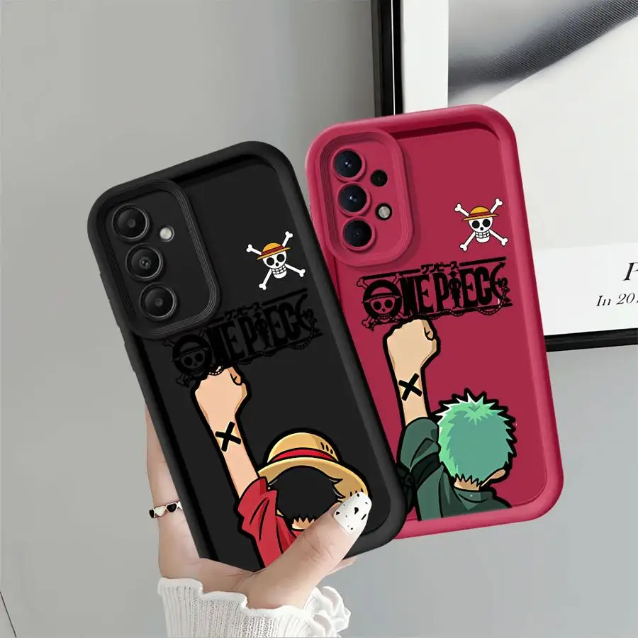 One Pieces Zoro Luffy Phone Cover Case for Samsung Galaxy A06 A50 A14 A12 A07 A15 A16 A13 A30 A11 A05 A20 A04 A17
