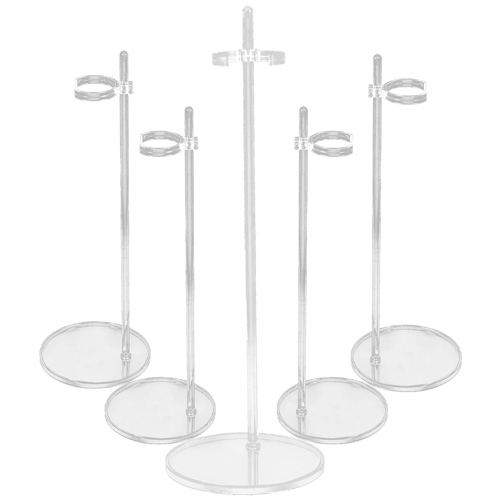 5 Pcs Support Bracket Toy Stand Transparent Waist 5pcs Display Shelf Shelves