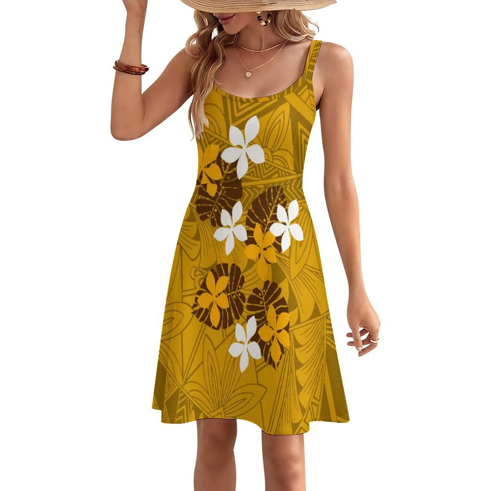 Women'S Surfing Swimsuit High-Quality Soft Bandeau Dress Custom Summer Polynesian Party Sexy Samoan Style Beach Dress