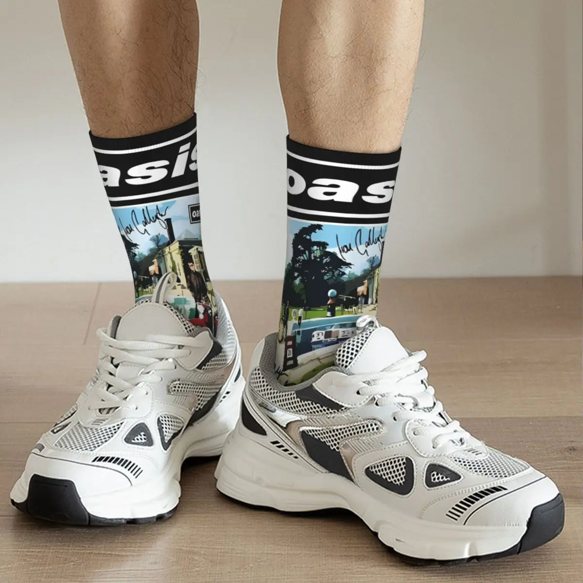 Autumn Winter Hip-hop Unisex Sign Rock Band British Albums Socks O-Oasis Non-slip Football Socks