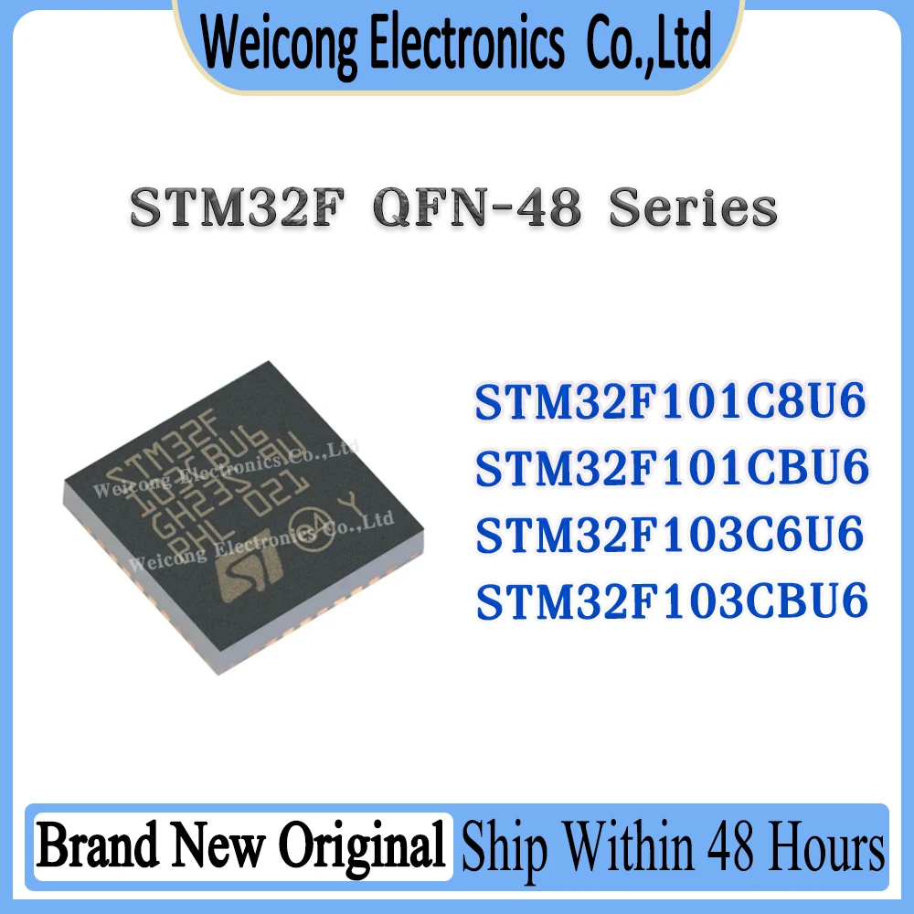 STM32F103 STM32F101 STM32F101C8U6 STM32F101CBU6 STM32F103C6U6 STM32F103CBU6 STM32F STM32 STM New Original IC MCU Chip QFN-48