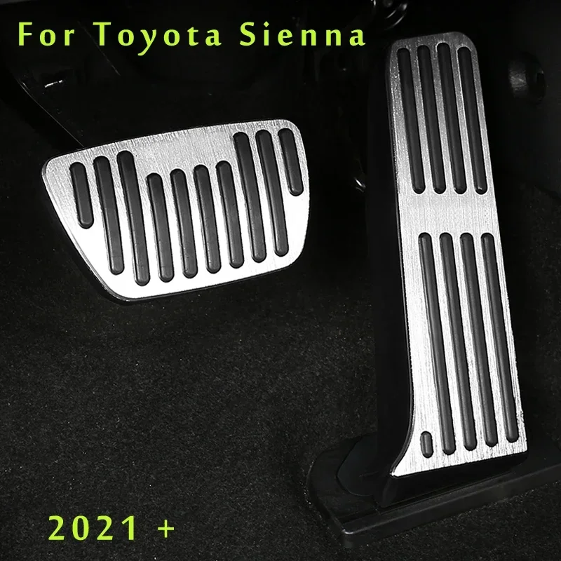 For Toyota Sienna XL40 4th 2022 2021 Accessories Car Fuel Accelerator Pedal Brake Rest Foot Pedals Clucth Pad Cover