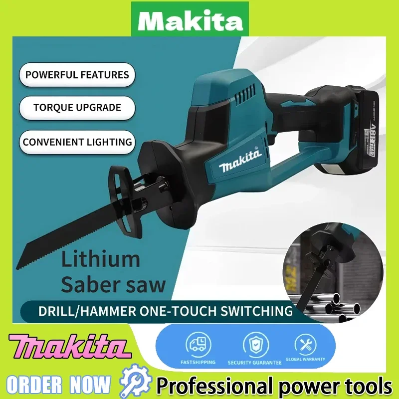 

Makita Cutting Saw Portable Saw Power Tool DJR189 18V Cordless Electric Reciprocating Saw Brushless Rechargeable Wood Metal