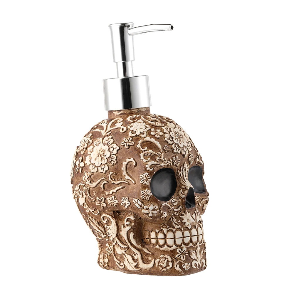 Creative Skull Bathroom Liquid Soap Dispenser Bottle Hand Soap Shower Gel Refillable Bottle Halloween Decorations