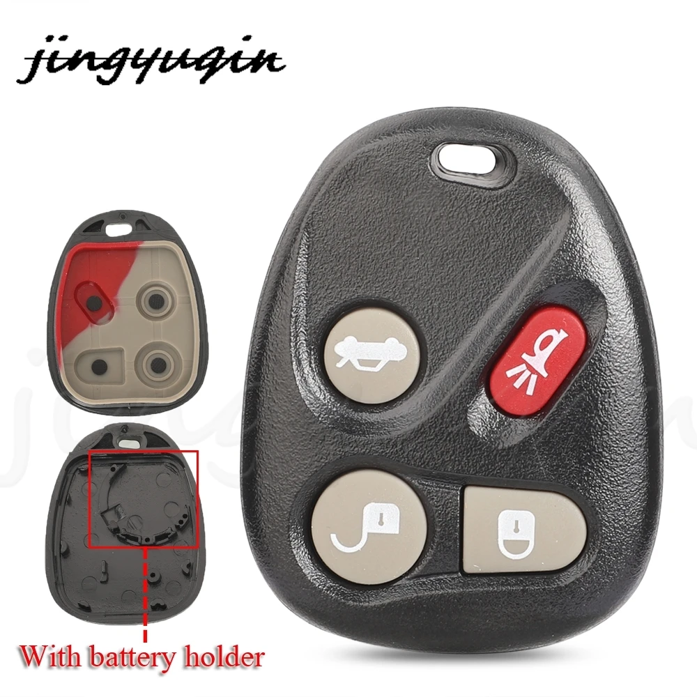 JYQ 3BTN Car Key Shell With Battery Holder For Buick 2003-2007 Chevrolet Trailblazer GMC Remote Key Case Fob Entry Replacement