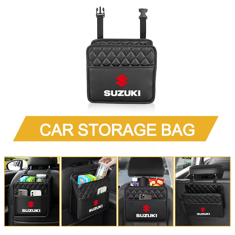 

PU Leather Car Large Capacity Storage Bag Buckle Accessories for Suzuki SX4 Swift Jimny Vitara Grand Baleno Samurai