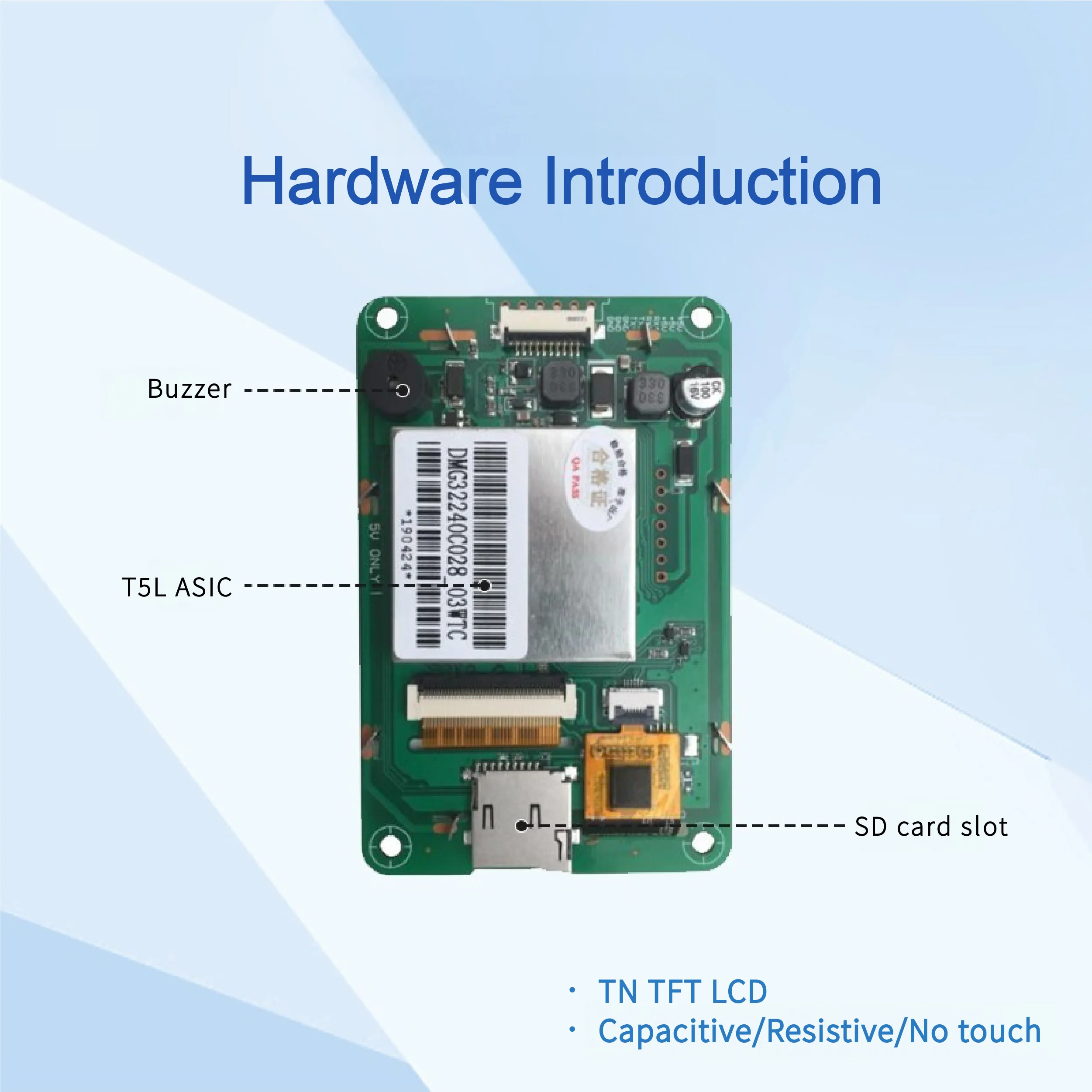 DWIN Layar LCD TFT 2.8 Inci 320*240 Panel Sentuh Layar Port Serial HMI Layar Cerdas STM32 Modul LCD LCM