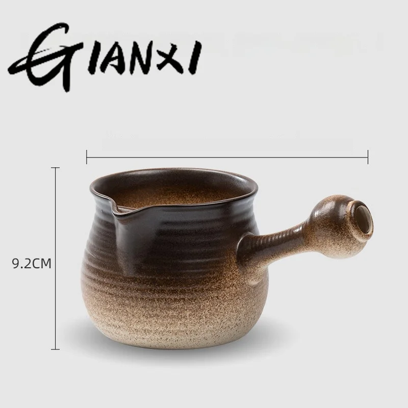 GIANXI Round The Stove Boiling Tea Roast Retro Coarse Clay Pot Tea Boiling Tea Wood Fired Glaze Kiln Change Side Teapot