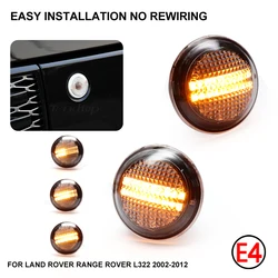 2pcs Dynamic LED Flashing Turn Signal Light Side Marker Lamp For Land Range Rover L322 2002-2012