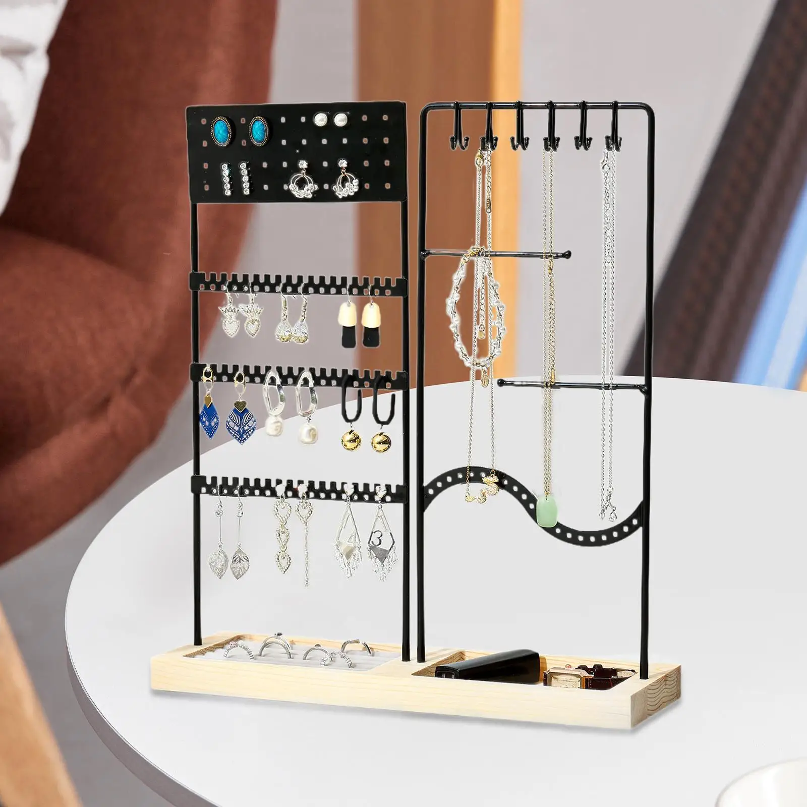 

Jewelry Display Holder Photo Prop Stylish Desktop Earrings Stand for Exhibitions Jewelry Stores Salons Showrooms Pendant