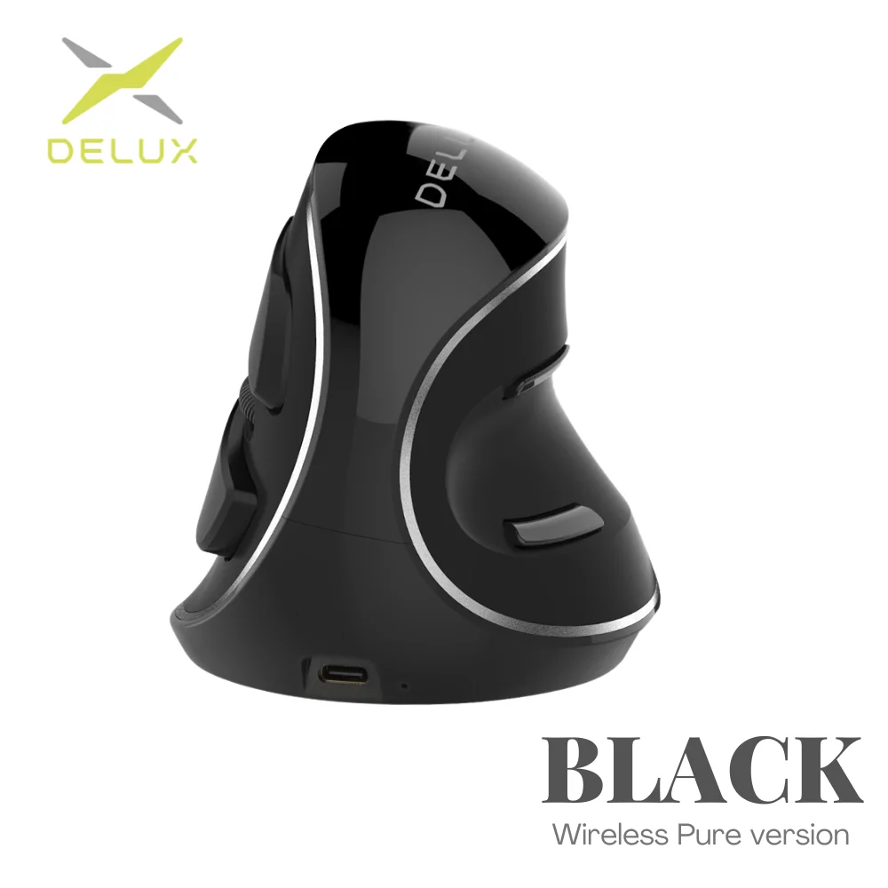 

Мышь Вертикальная Беспроводная оптическая Delux M618 Plus, 6 кнопок