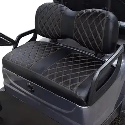 Seat Cover for YAMAHA G29 Drive&2 Golf Cart Original Regular Cushion,Vinyl Leather Replacement Front Seat Cover Black Stitching